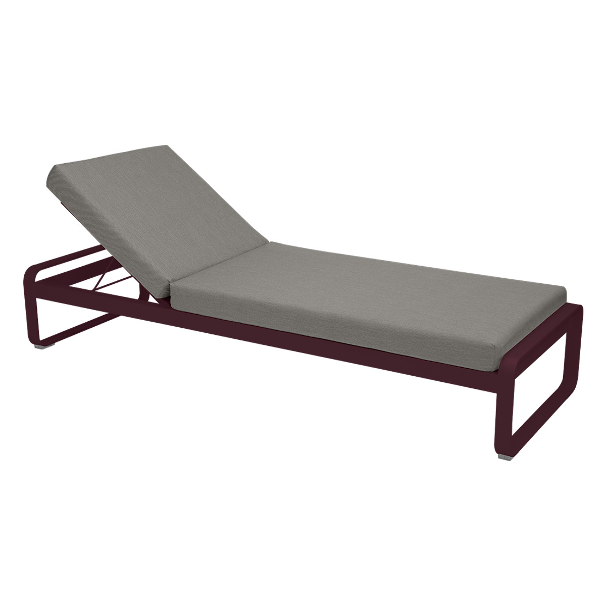 Transat BELLEVIE Fermob cerise noire-taupe grisé