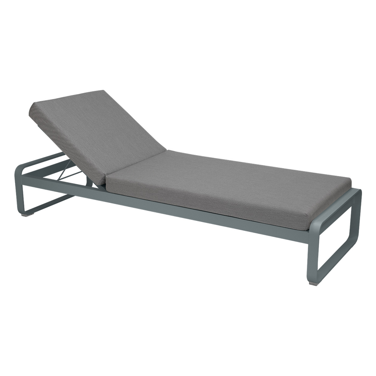 Transat BELLEVIE Fermob gris orage-gris flanelle