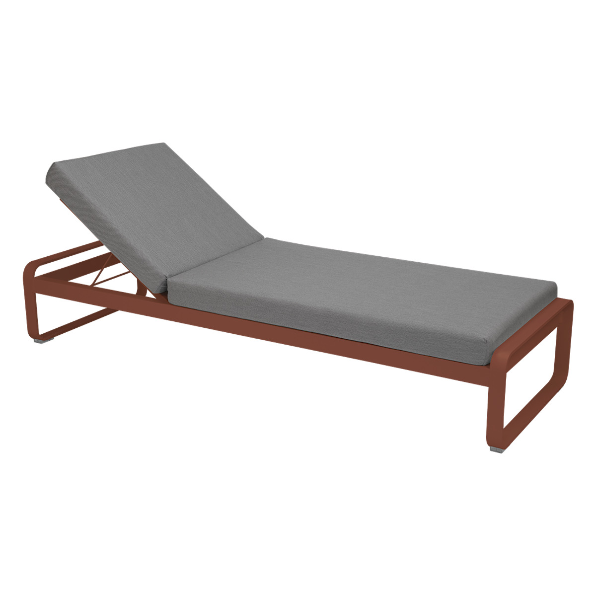 Transat BELLEVIE Fermob ocre rouge-gris flanelle
