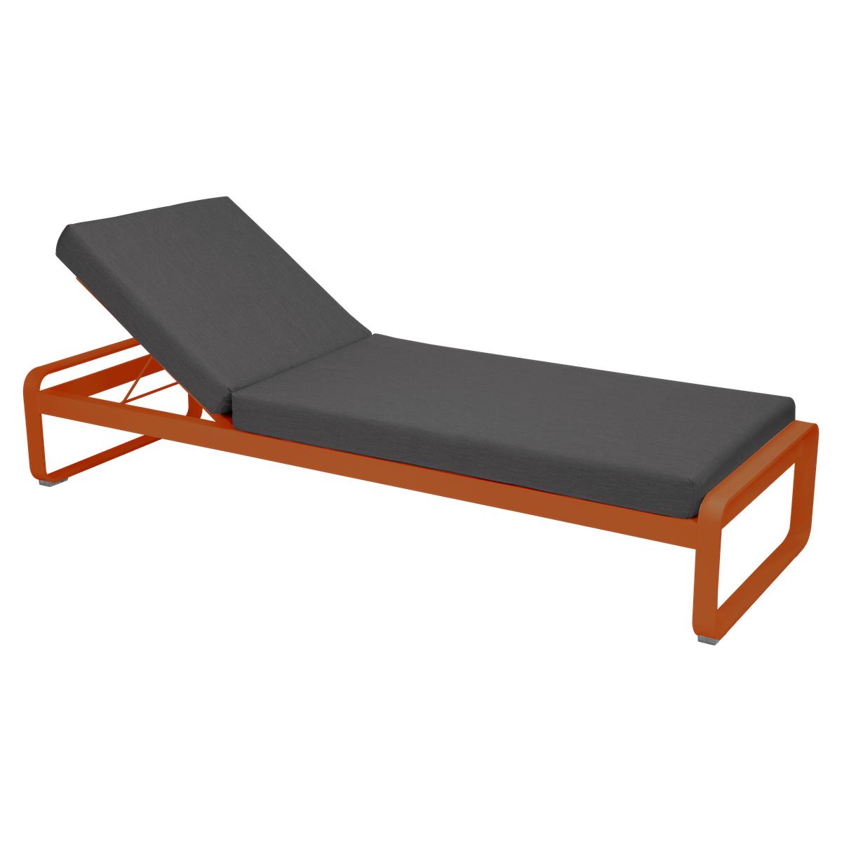 Transat BELLEVIE Fermob orange confite-gris graphite