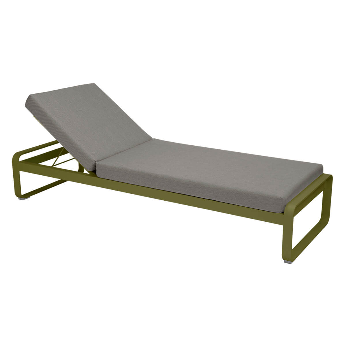 Transat BELLEVIE Fermob vert pesto-taupe grisé