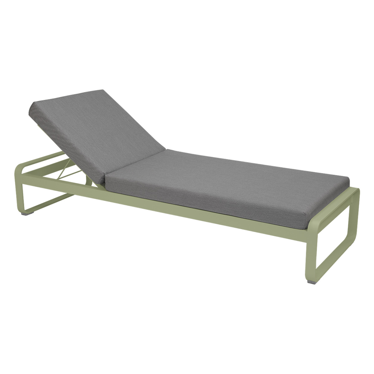Transat BELLEVIE Fermob vert tilleul-gris flanelle