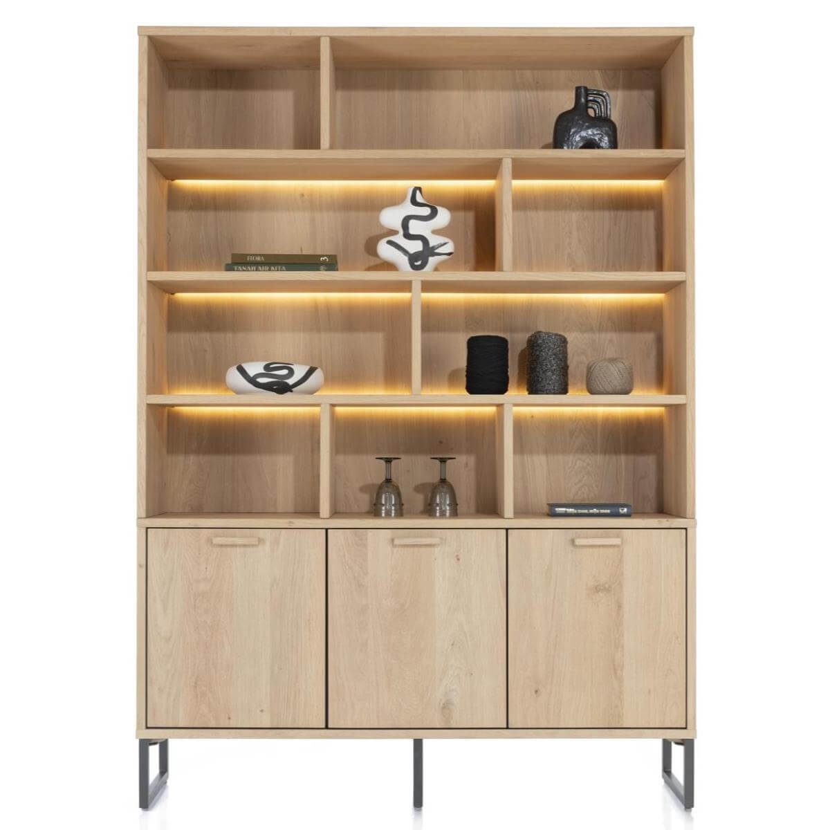 Vaisselier 150cm CASTELLO Henders & Hazel chêne