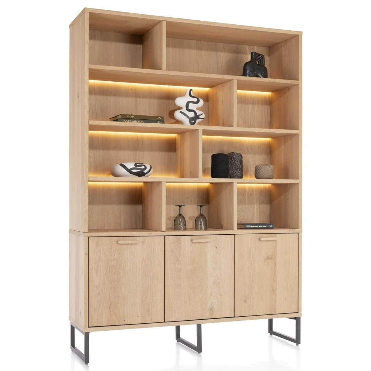 Vaisselier 150cm CASTELLO Henders & Hazel chêne