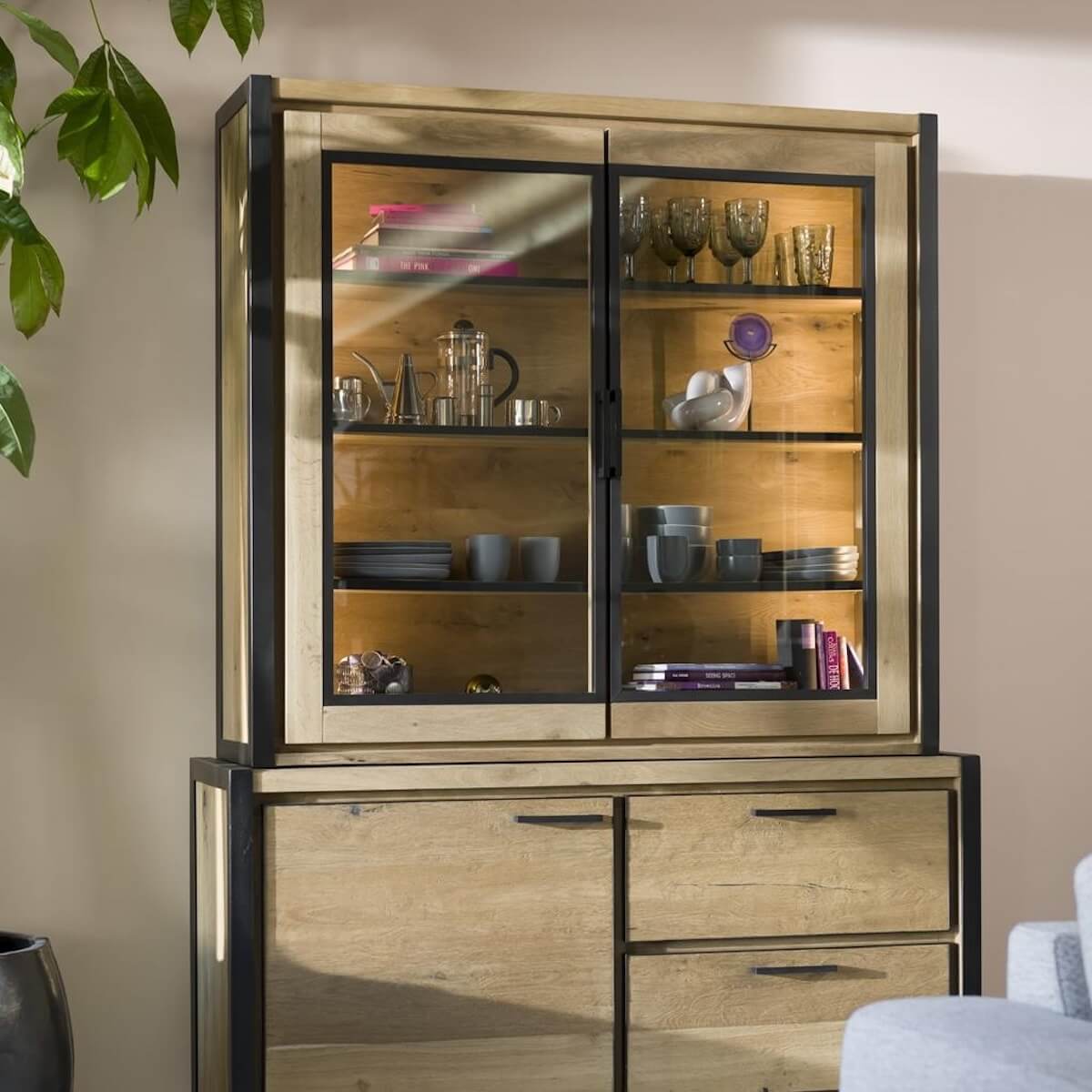 Vaisselier avec buffet 140cm METALO Henders & Hazel