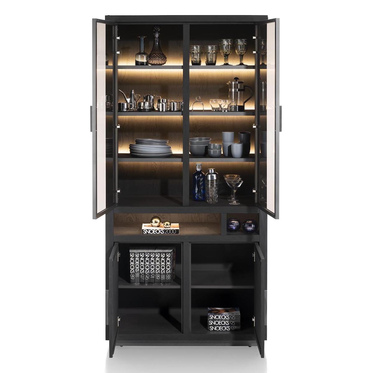 Vitrine 100cm PAVIE Henders & Hazel Castle black