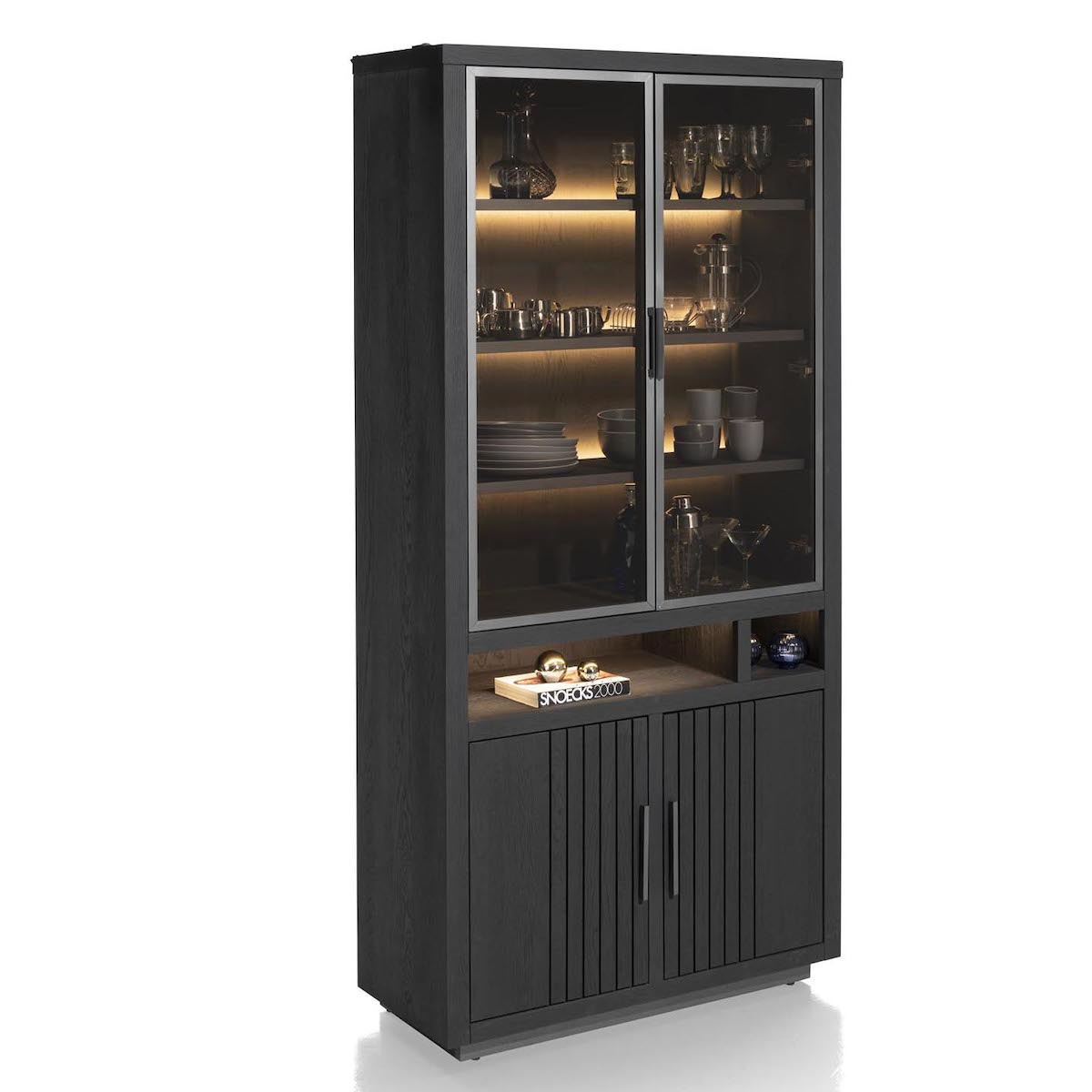 Vitrine 100cm PAVIE Henders & Hazel Castle black
