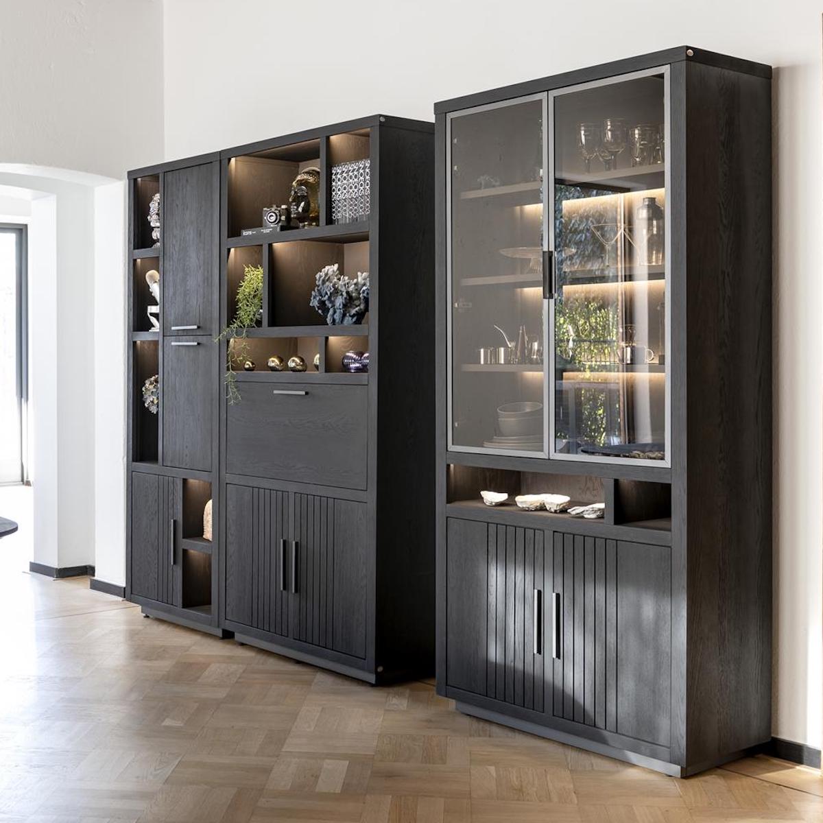 Vitrine 100cm PAVIE Henders & Hazel Castle black