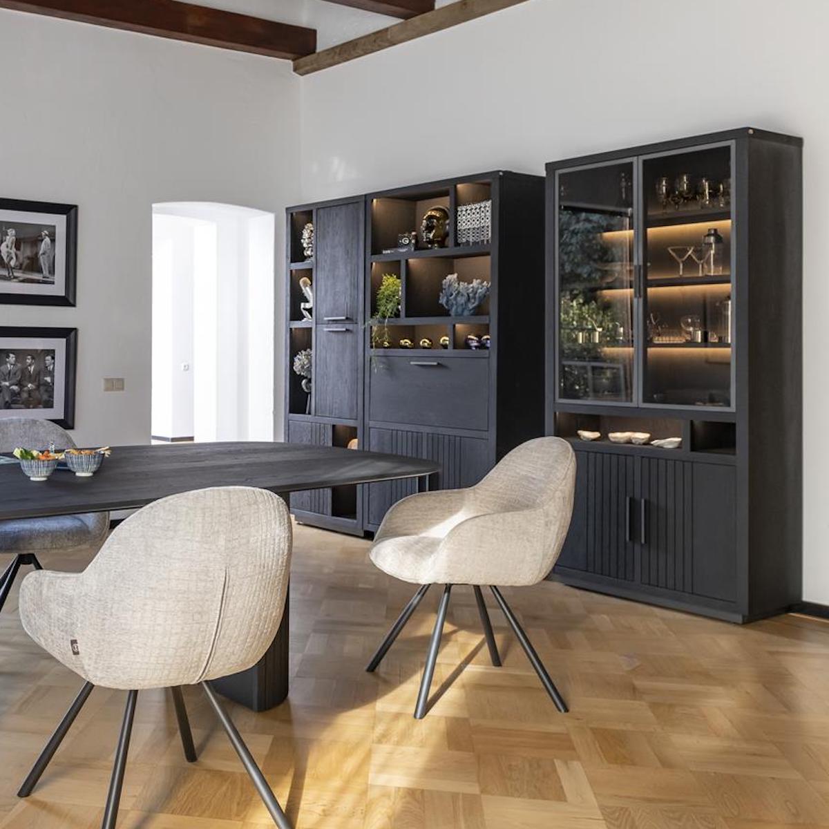 Vitrine 100cm PAVIE Henders & Hazel Castle black